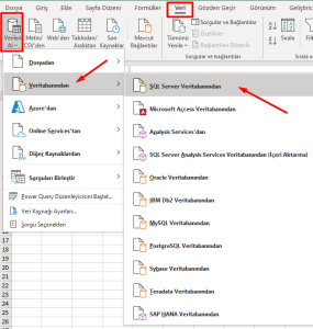 Excel-SQL Arasında Bağlantı Kurma