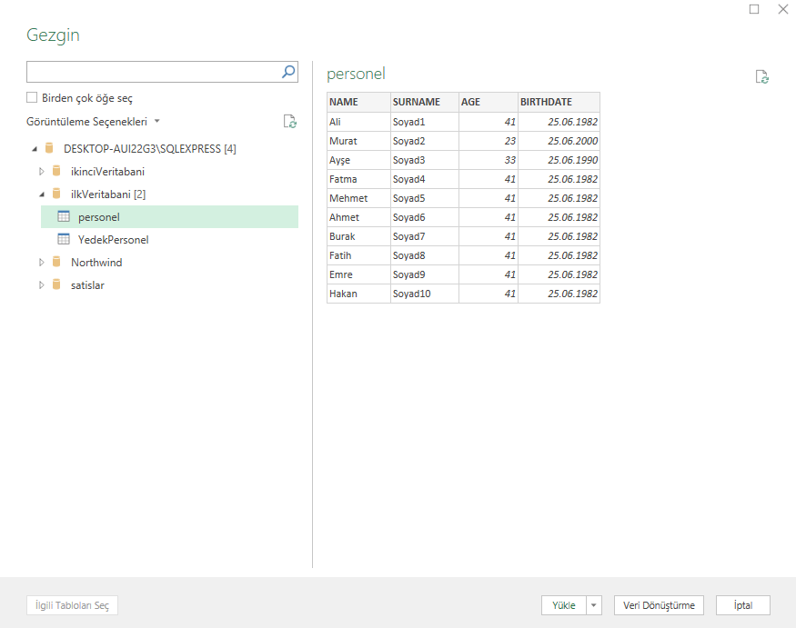 Excel-SQL Arasında Bağlantı Kurma - Excel Gezegeni Excel-SQL Arasında Bağlantı Kurma