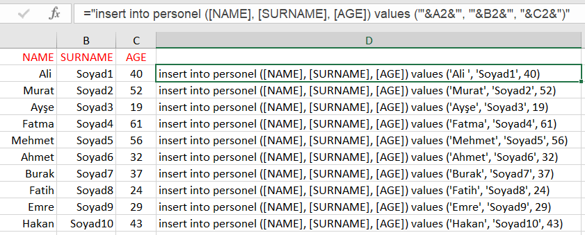 Excel'den SQL'e Veri Aktarma - Excel Gezegeni Excel'den SQL'e Veri Aktarma