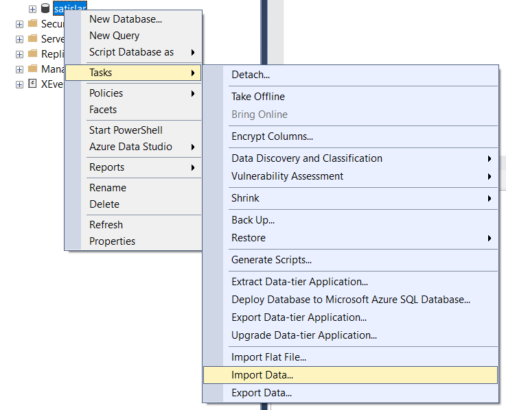 Excel'den SQL'e Veri Aktarma - Excel Gezegeni Excel'den SQL'e Veri Aktarma