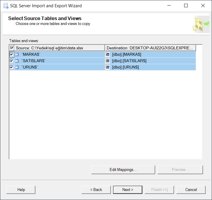 Excel'den SQL'e Veri Aktarma - Excel Gezegeni Excel'den SQL'e Veri Aktarma