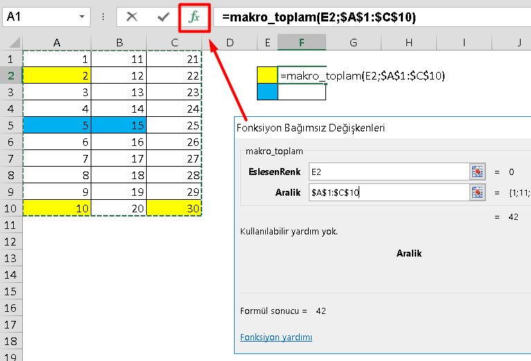 Hücre Rengine Göre Toplama Fonksiyonu - Excel Gezegeni hücre rengine göre toplama işlemi
