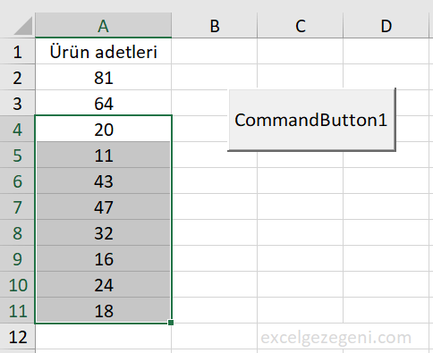 Aktif Hücreden Son Girişe - Excel Gezegeni Aktif Hücreden Son Girişe
