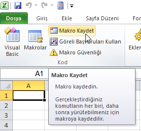 Araç Çubuğuna Makro Eklemek - Excel Gezegeni Araç Çubuğuna Makro Eklemek