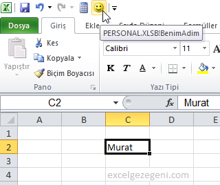 Araç Çubuğuna Makro Eklemek - Excel Gezegeni Araç Çubuğuna Makro Eklemek