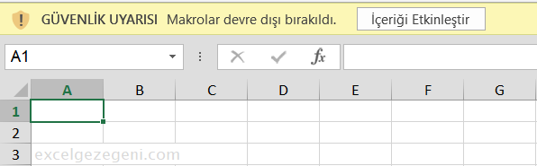 Makroları Etkinleştirme