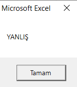 Seçimi Test Etme - Excel Gezegeni Seçimi Test Etme