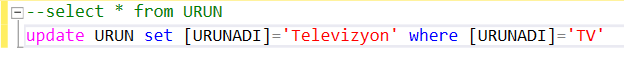 Update Komutu - Excel Gezegeni Update Komutu