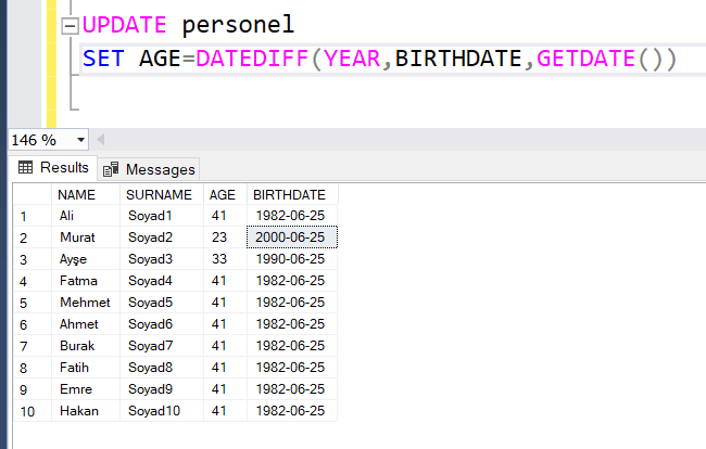 Update Komutu - Excel Gezegeni Update Komutu