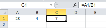 Bölme İşlemi - Excel Gezegeni Bölme İşlemi
