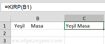 Boşlukları Kaldırmak - Excel Gezegeni Boşlukları Kaldırmak