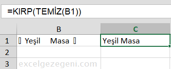 Boşlukları Kaldırmak - Excel Gezegeni Boşlukları Kaldırmak