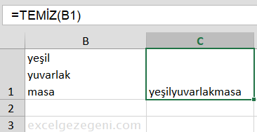 Boşlukları Kaldırmak - Excel Gezegeni Boşlukları Kaldırmak