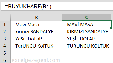 Büyük Küçük Harf Değişikliği