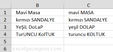 Büyük Küçük Harf Değişikliği