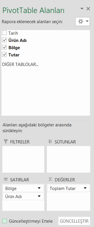 Çok Katmanlı Pivot Tablo - Excel Gezegeni Çok Katmanlı Pivot Tablo