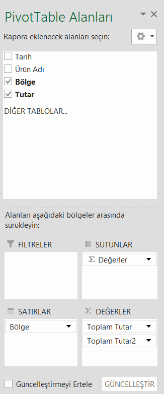 Çok Katmanlı Pivot Tablo - Excel Gezegeni Çok Katmanlı Pivot Tablo