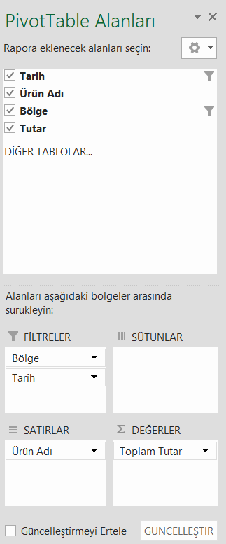 Çok Katmanlı Pivot Tablo - Excel Gezegeni Çok Katmanlı Pivot Tablo