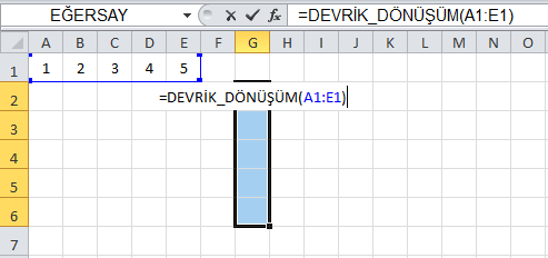 Devrik Dönüşüm - Excel Gezegeni Devrik Dönüşüm