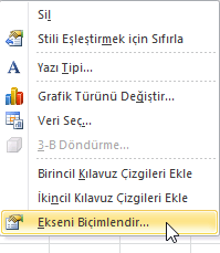 Eksenler - Excel Gezegeni Eksenler