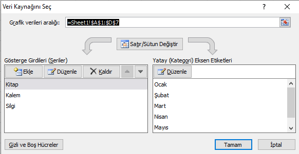 Veri Serisi - Excel Gezegeni Veri Serisi