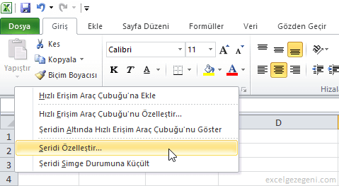 Geliştirici Sekmesi
