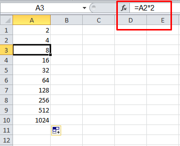 İkinin katları dizisi - Excel Gezegeni İkinin katları dizisi