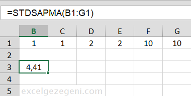 İstatistiksel Fonksiyonlar - Excel Gezegeni İstatistiksel Fonksiyonlar