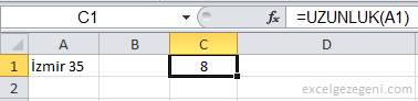 Karakterleri Saymak - Excel Gezegeni Karakterleri Saymak