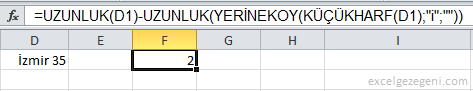 Karakterleri Saymak - Excel Gezegeni Karakterleri Saymak