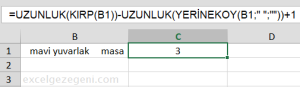 Kelimeleri Saymak - Excel Gezegeni Kelimeleri Saymak