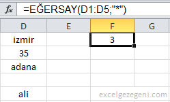 Metin İçeren Hücreleri Sayma - Excel Gezegeni Metin İçeren Hücreleri Sayma