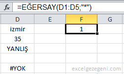 Metin İçeren Hücreleri Sayma - Excel Gezegeni Metin İçeren Hücreleri Sayma
