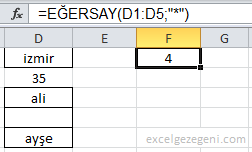 Metin İçeren Hücreleri Sayma - Excel Gezegeni Metin İçeren Hücreleri Sayma