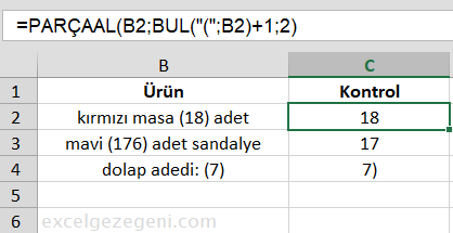 Metin İçinden Alt Metni Çıkarmak - Excel Gezegeni Metin İçinden Alt Metni Çıkarmak