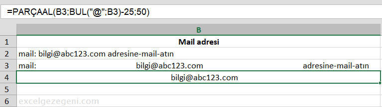Metin İçinden Alt Metni Çıkarmak - Excel Gezegeni Metin İçinden Alt Metni Çıkarmak