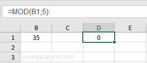 MOD - Excel Gezegeni MOD