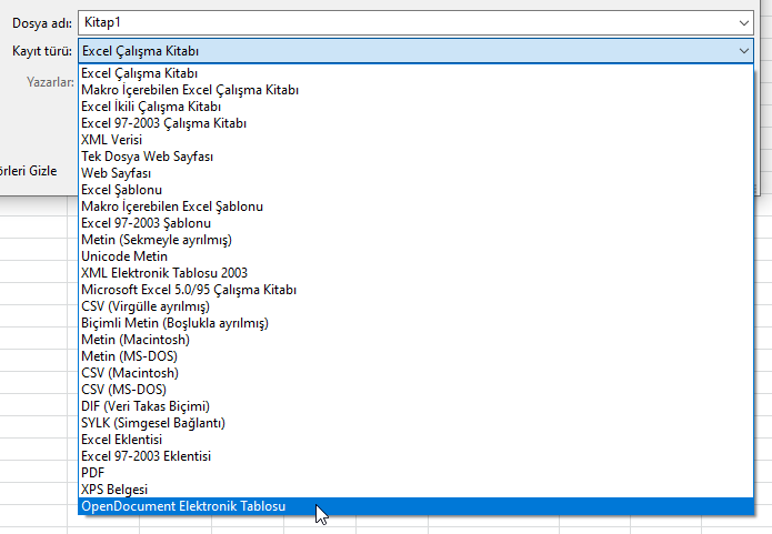 OpenDocument Elektronik Tablosu