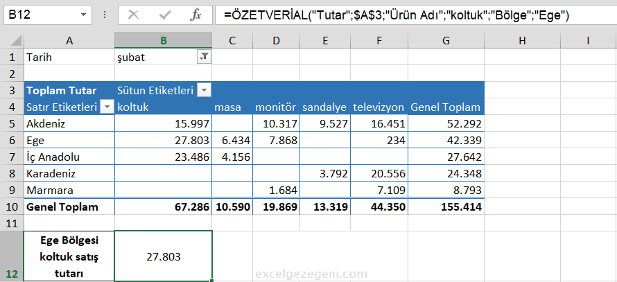 ÖZETVERİAL - Excel Gezegeni ÖZETVERİAL
