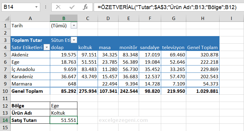 ÖZETVERİAL - Excel Gezegeni ÖZETVERİAL