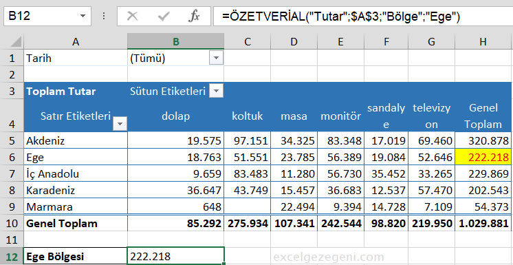 ÖZETVERİAL - Excel Gezegeni ÖZETVERİAL