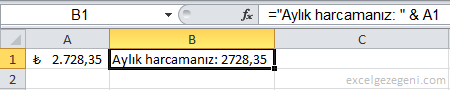Sayıları Metne Çevirmek - Excel Gezegeni Sayıları Metne Çevirmek