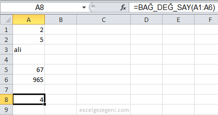 Sayma ve Toplama Fonksiyonları - Excel Gezegeni Sayma ve Toplama Fonksiyonları