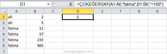 Sayma ve Toplama Fonksiyonları - Excel Gezegeni Sayma ve Toplama Fonksiyonları