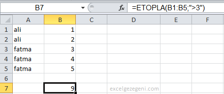Sayma ve Toplama Fonksiyonları - Excel Gezegeni Sayma ve Toplama Fonksiyonları
