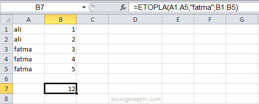 Sayma ve Toplama Fonksiyonları - Excel Gezegeni Sayma ve Toplama Fonksiyonları