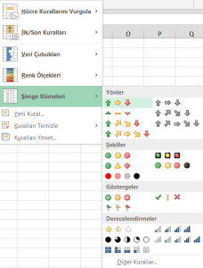 Simge Kümeleri - Excel Gezegeni Simge Kümeleri
