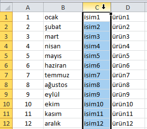 Sütunları veya Satırları Gizlemek - Excel Gezegeni Sütunları veya Satırları Gizlemek