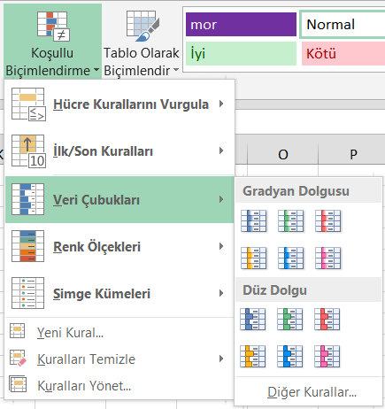 Veri Çubukları - Excel Gezegeni Veri Çubukları