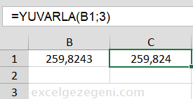 YUVARLA - Excel Gezegeni YUVARLA